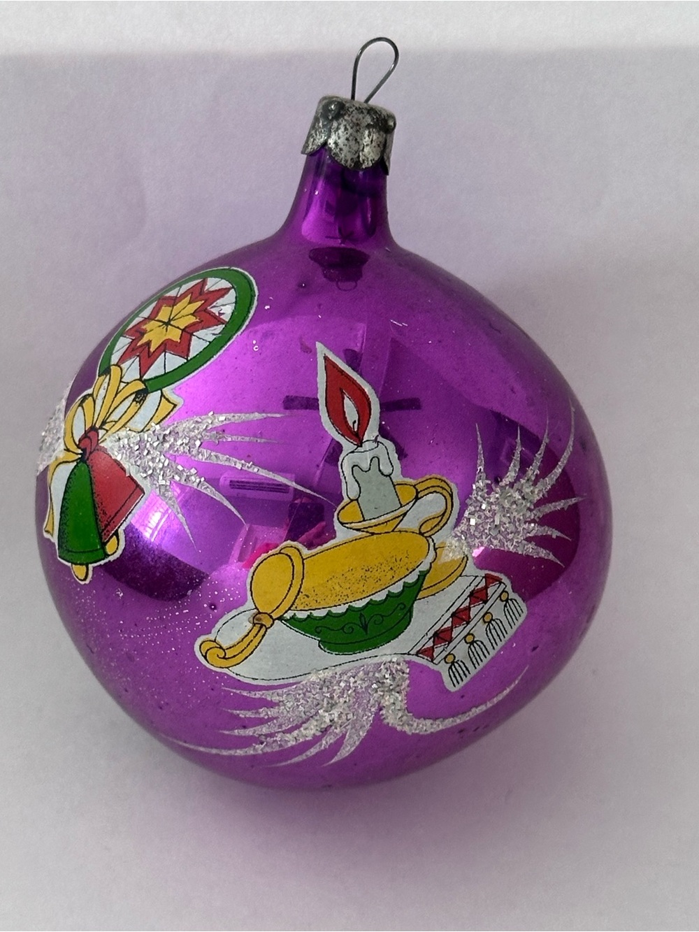VINTAGE RUSSIAN ORNAMENT PURPLE